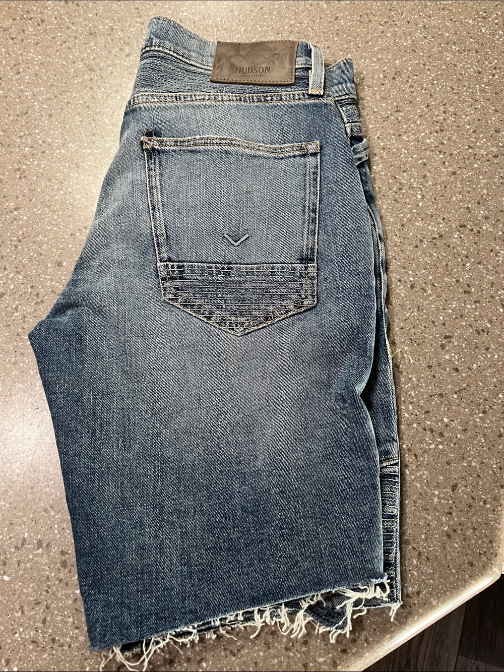 Hudson Jeans Blue Washed Cutoff Denim Shorts